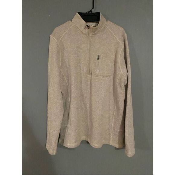 Woolrich Angler Cream Knit 1/4 Zip Sweater/Pullover Size XL - Picture 1 of 7